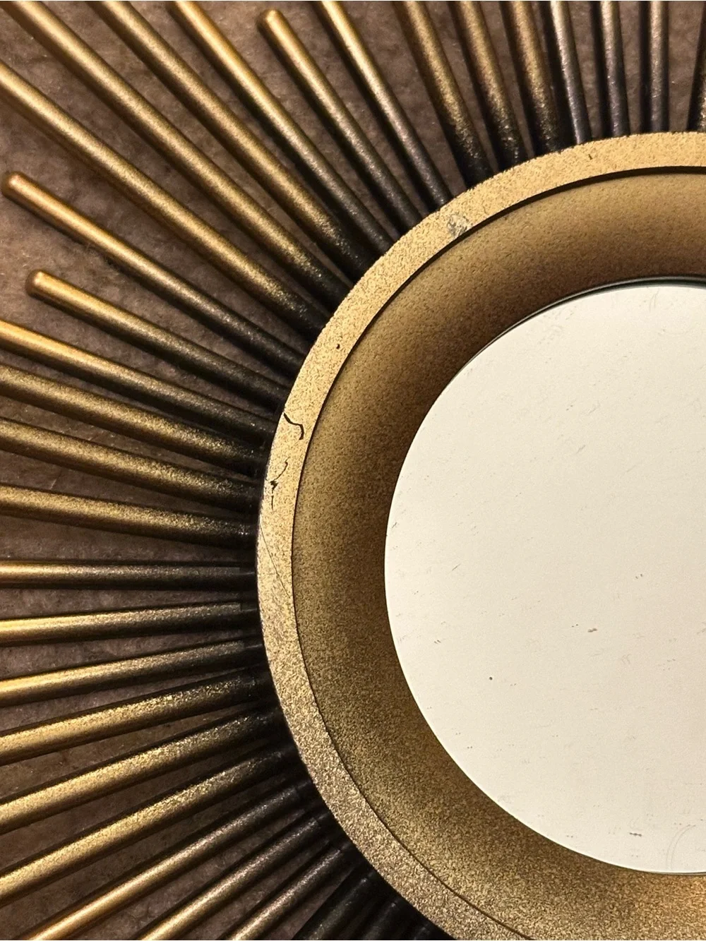 Gold Sunburst Wall Mirror Trio - Decorative Home Wall Decor